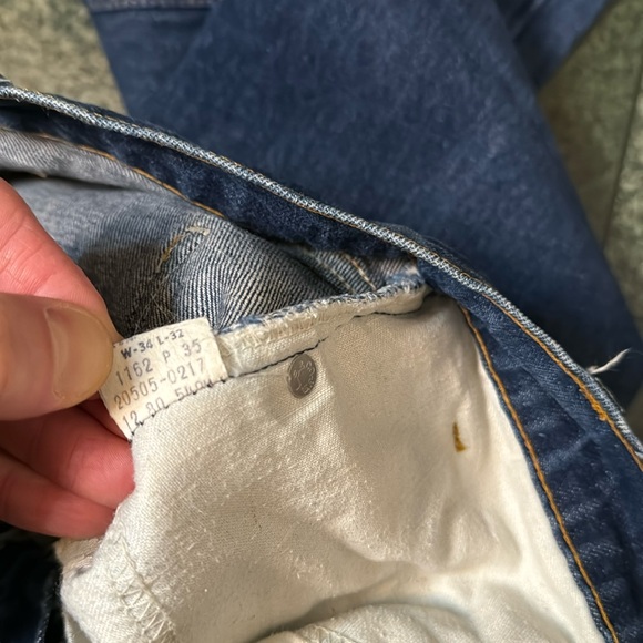 Vintage 80’s Levi’s 505 Orange Tab Denim Jeans Made in USA Size 34x32 - Picture 8 of 9